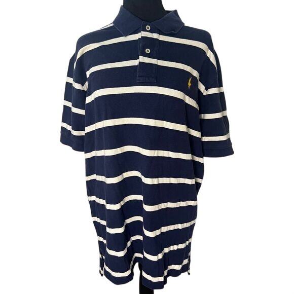 Polo Ralph Lauren Other - Polo Ralph Lauren‎ Navy White Striped Shirt Short Sleeve L